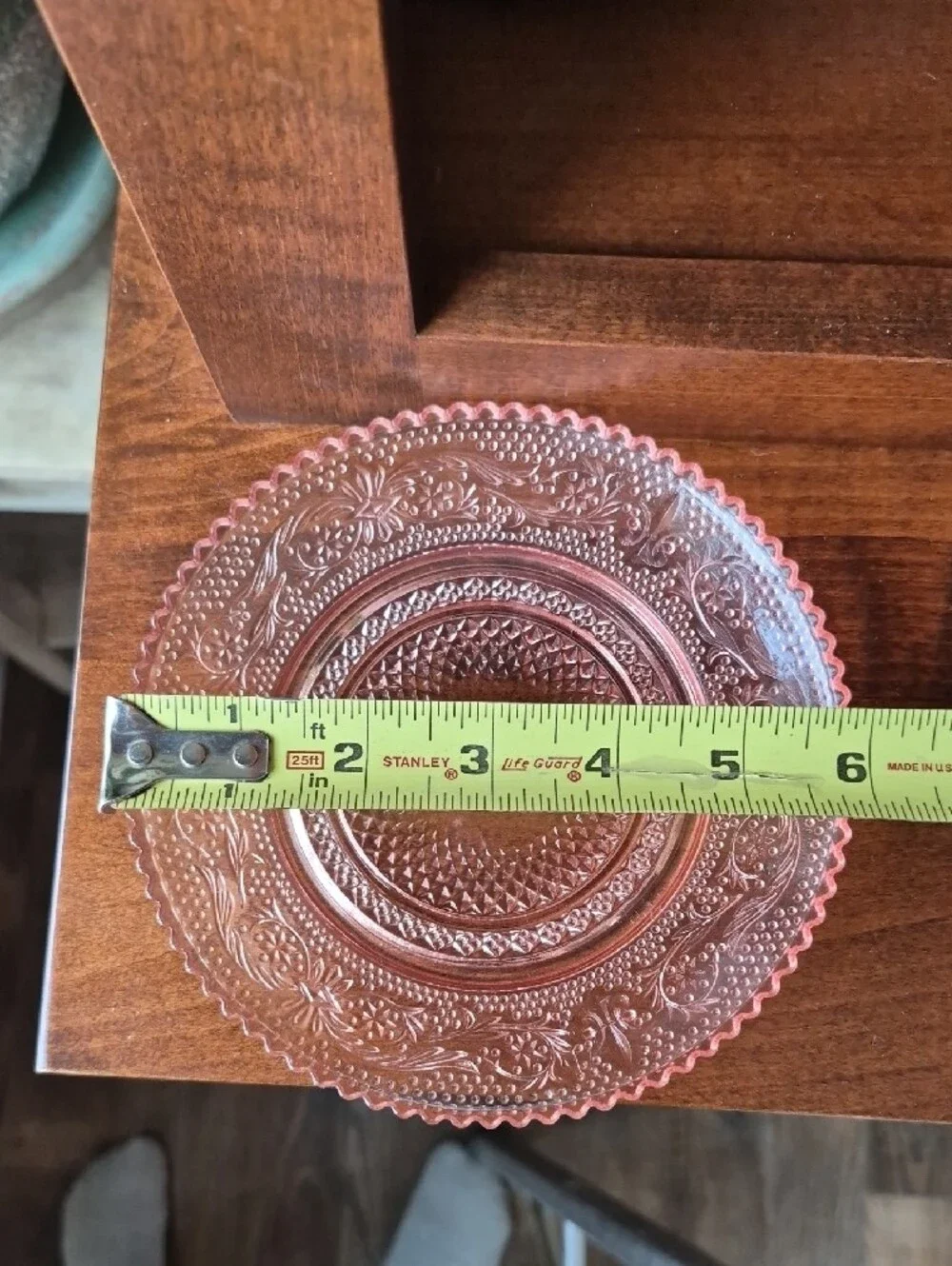 Trellis Pink Plate From Crystal Clear Industries